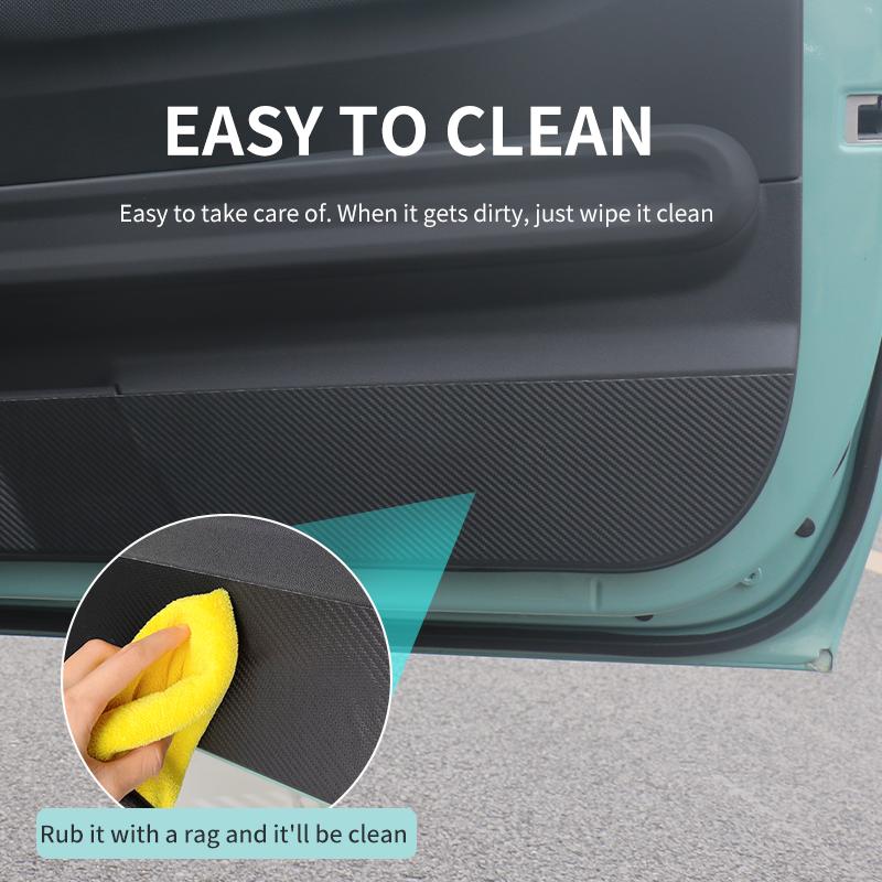 Car Door Anti-Kick Mat For Mini Cooper S F66 F67 2024 2025 Suede Leather Sticker Soil-Proof Children's Kick Pad Car Accessories