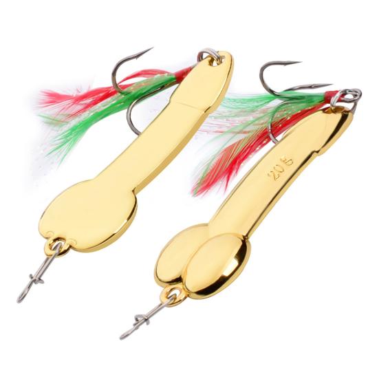 Metal Fishing Lure Bass Freshwater Saltwater Casting Hard Bait Treble Hook