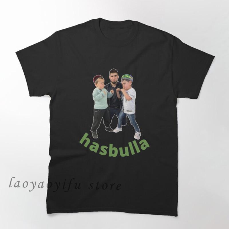 Classic Hasbulla Fighting Meme TShirt Mini Khabib Blogger Top Funny Graphic T Shirts Unisex Polyester Tee Kawaii Clothing Custom