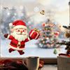 Christmas Gifts for Friends Santa Claus Static Glass Sticker, Removable PVC Window Decal, Waterproof Indoor Outdoor Decor Wall Art Doors And