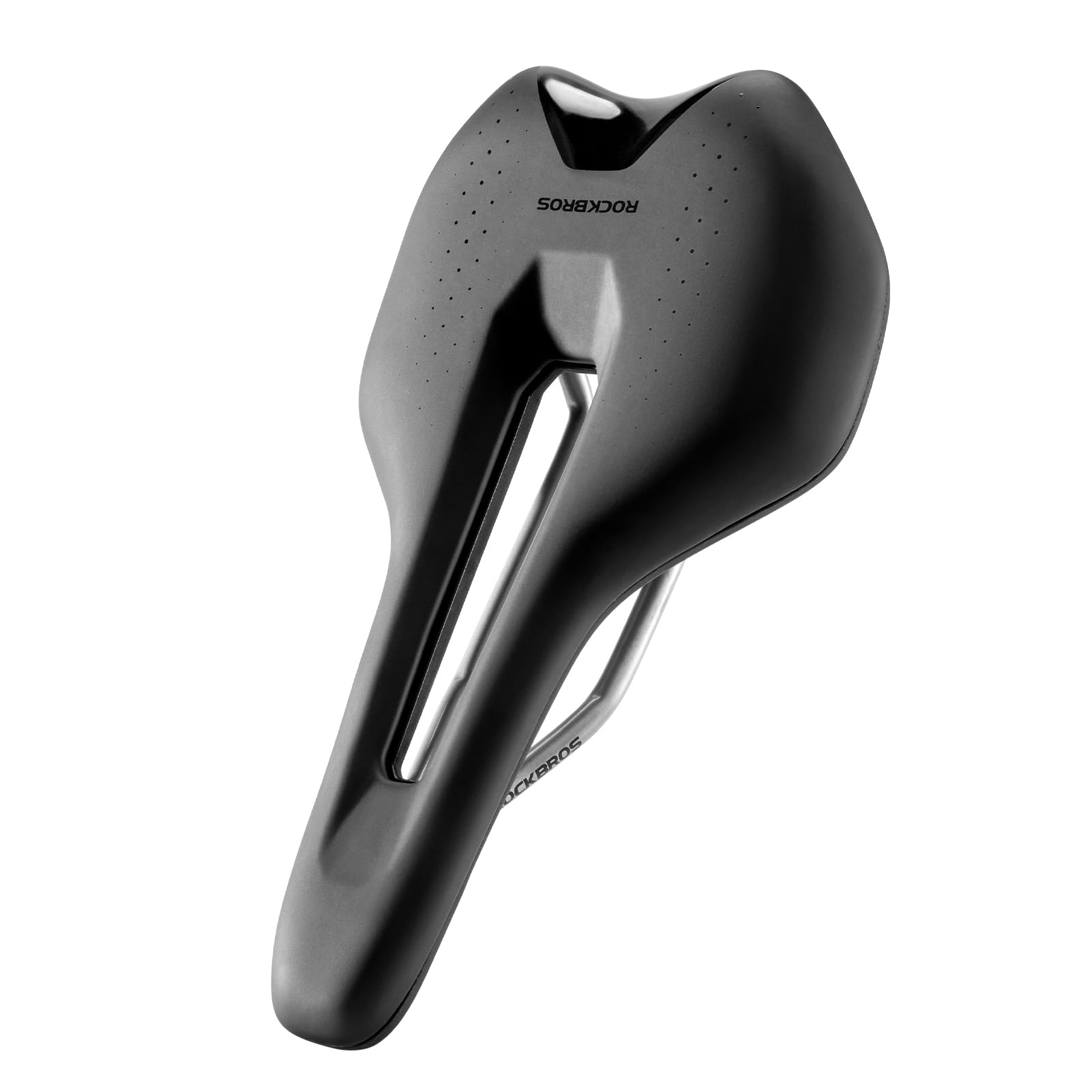 ROCKBROS Bicycle Saddle Short Comfort Saddle Memory Foam Shock Absorption Water-Resistant Lightweight Black