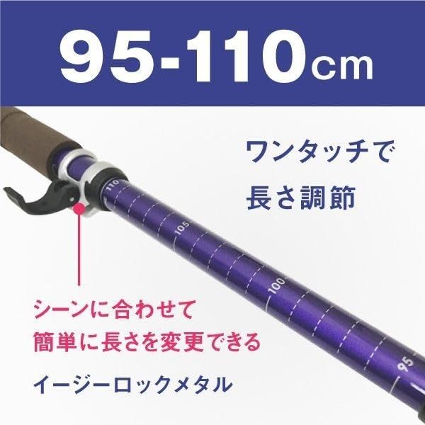 SINANO Trekking Pole Folder TWIST 110 Purple 95-110cm