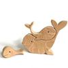 Animal In Love Ornament Wooden Desktop Decor Gift for Lover Family Elephants/Hedgehogs/Bears Holding Each Other Home Decoration