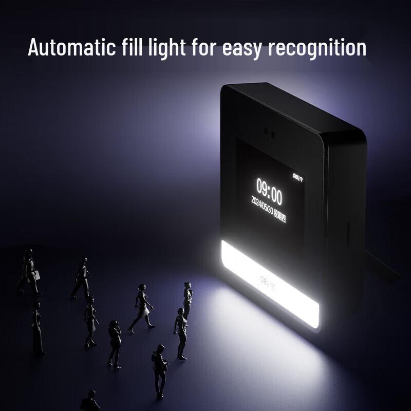 Deli Smart Cloud Dynamic Facial Recognition Attendance Machine CN Plug (adapter Included)