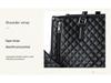 High-Quality Insulated Black Diamond Lattice Lunch Bag, Handbag, and Crossbody Tote