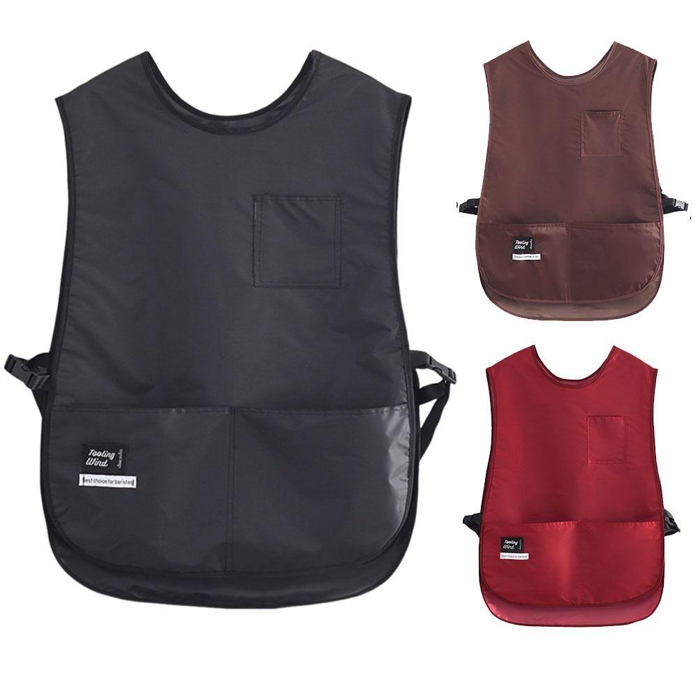 PVC Oil-resistant Vest Apron Waterproof Cooking Baking Bibs Workwear Vest Chef Apron  Household