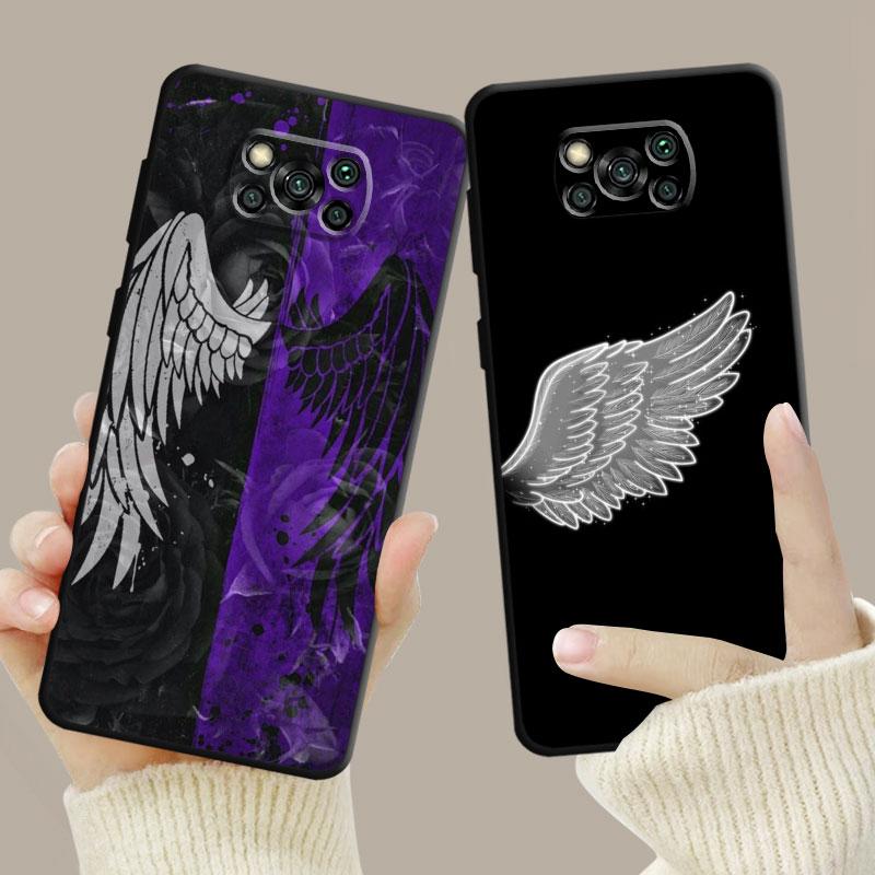 Aripi de înger și demon fete pentru Xiaomi Poco X3 Nfc X4pro X5 M3 pentru Mi 12 13 11 10 10t 8 Note10 Lite 11ultra 11t Pro F1 Cover