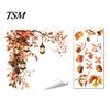 Autumn Pastoral Theme Window Art Static Sticker with Cute Animals & Maple Leaves, Removable Harvest Decals of Forest Festival Clings, Waterproof