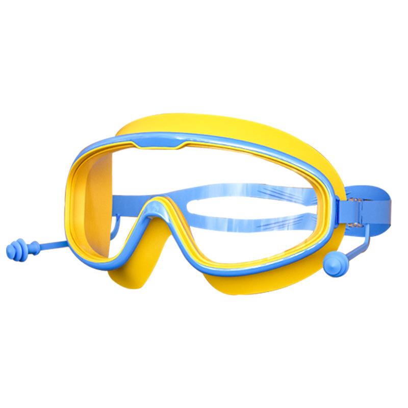 Children's Swimming Goggles Girls Boys Large Frame Waterproof Anti-fog HD Transparent Student Baby Swimming Glasses