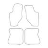 [BLM]HY004 Red - Set of Velour Floor Mats To Fit Hyundai Pony IV 1990-1994 - Red Trim