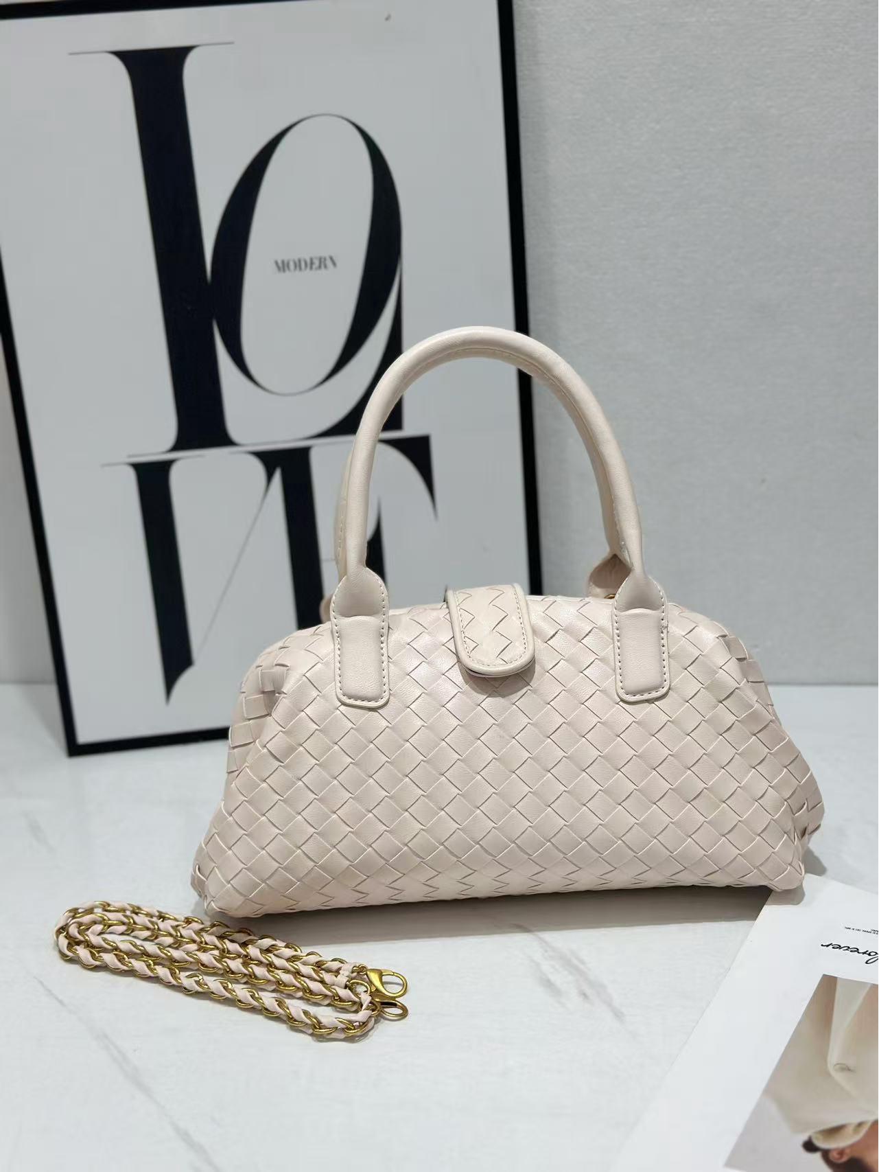 

Женская сумка через плечо Boston из натуральной кожи, плетеная вручную 33*11*17CM (Regular, No Mark)