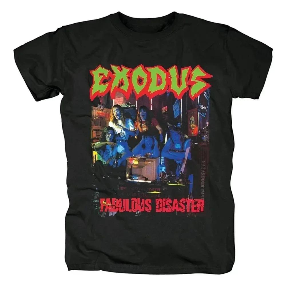 Thrash Metal Style Exodus Band Mens T-shirts Hip Hop T Shirts Harajuku Streetwear Cotton Tee Tops Clothing for Menwomen