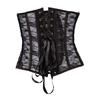 European and American court corsets, tight fitting corsets, semi transparent cups, shapewear, black and white lace, summer breathability