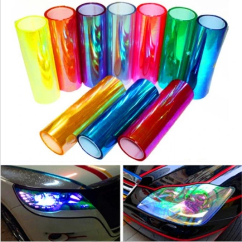 30CM X 100CM Car Styling Chameleon Headlight Taillight Vinyl Tint Sticker Light Film Wrap Sheet.