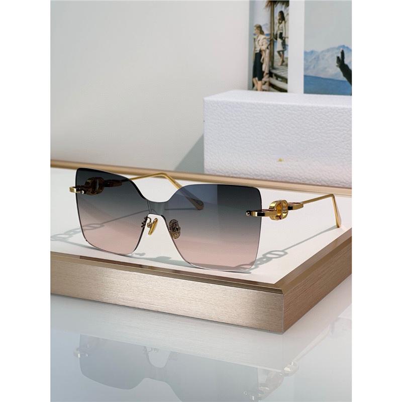 Women's Fashion Rimless Metal Sunglasses CHAIN M1U - UV Protection, Large Frame