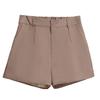 Short Pants A-line Keep Cooling Office Lady Chic Solid Color Women Shorts Garment
