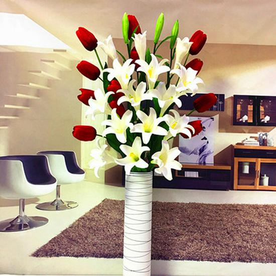 Nordic Large Resin Rattan Vase for Dried Flowers - Ceramic Look, Iron Art Floor Decoration.