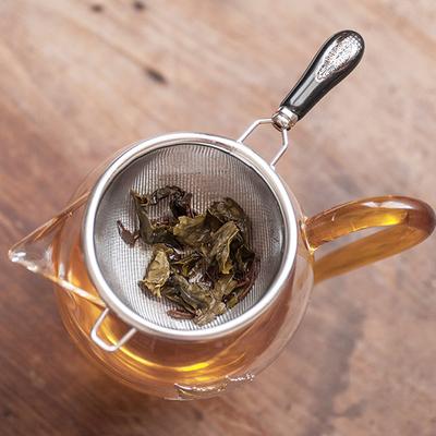 Reusable Ceramic Handle Mesh Loose Leaf Strainer Herbal Spice Tea Infuser Filter Tea Tool Coffee Filter Tea Strainer