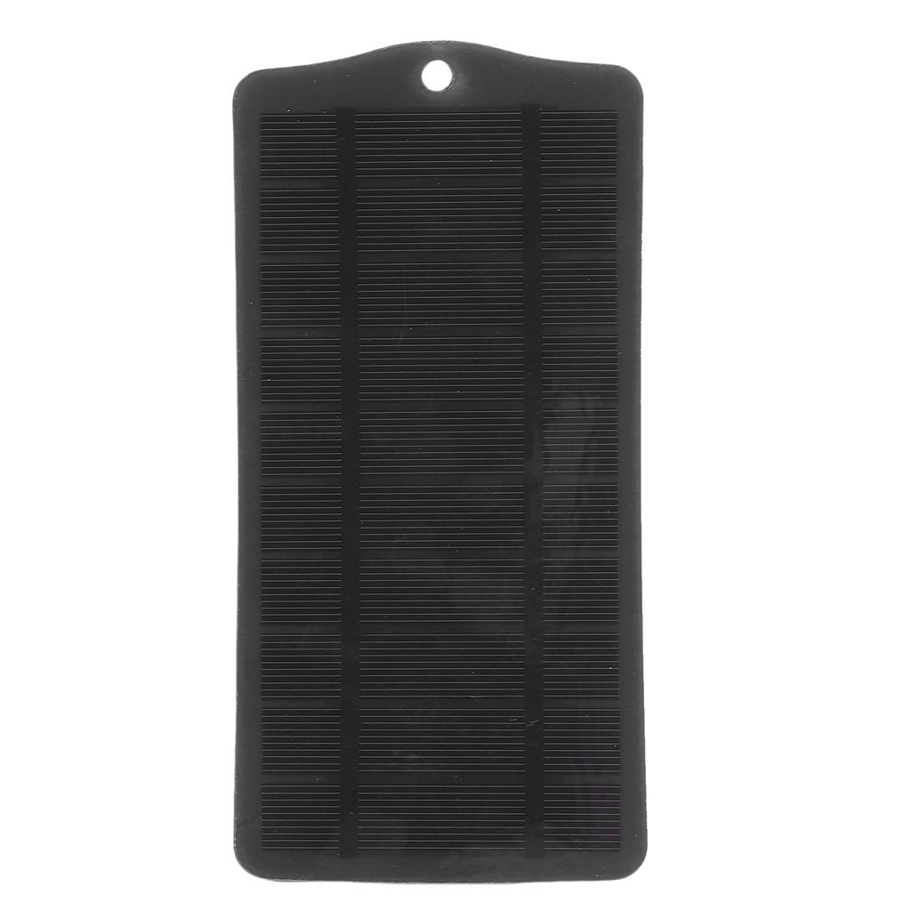 5W Monocrystalline Solar Panel USB Solar Charger Solar Phone Charger for Outdoor Camping Travel Black
