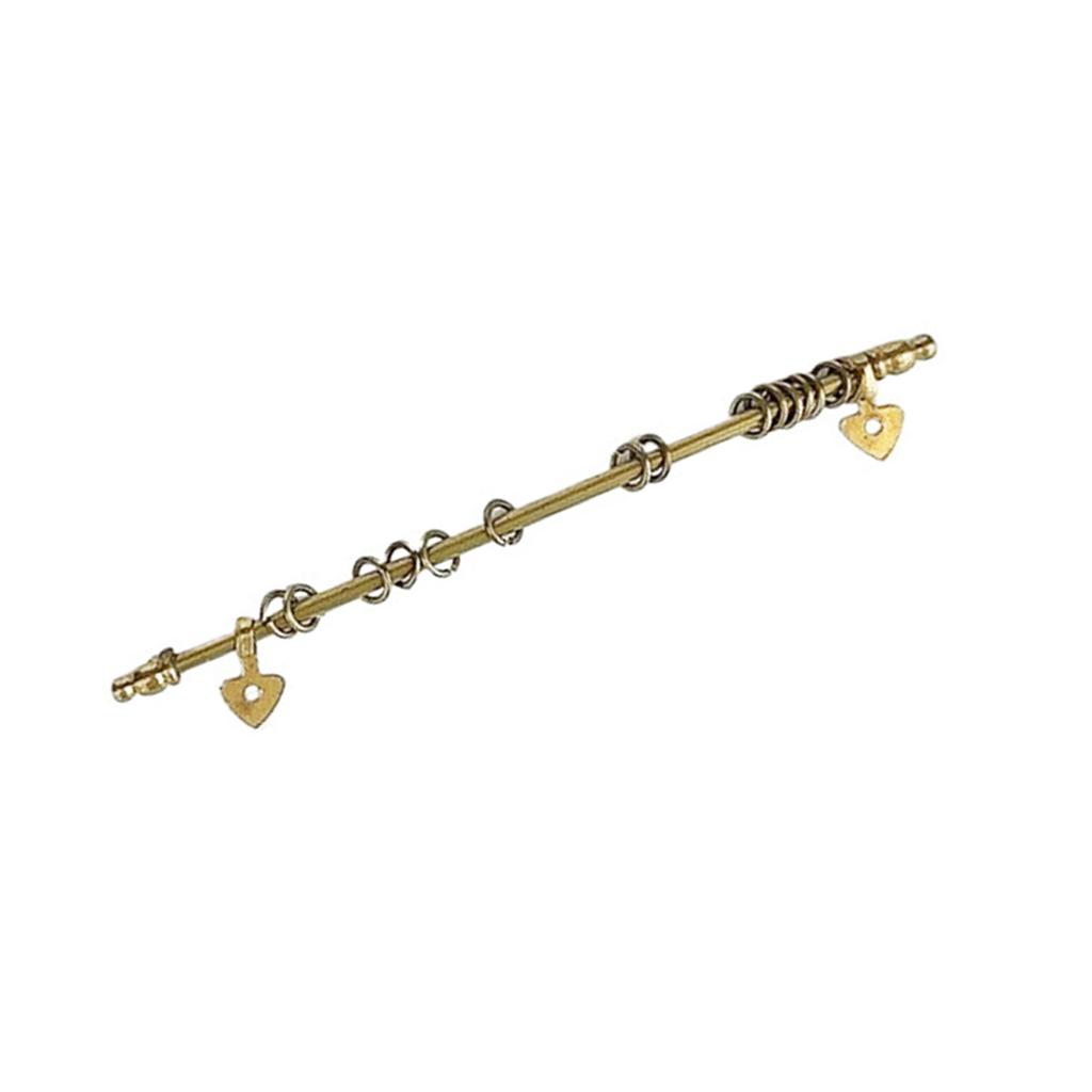 1/12 Scale Miniature Curtain Rod Model Figurine For Dollhouse Accessories Realistic Golden Finish Detailed Scene Display