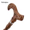Flower Brown Wooden Fashion Walking Stick Decorative Vampire Cospaly Party Wood Walking Cane Halloween Mace Wand Crosier 93cm