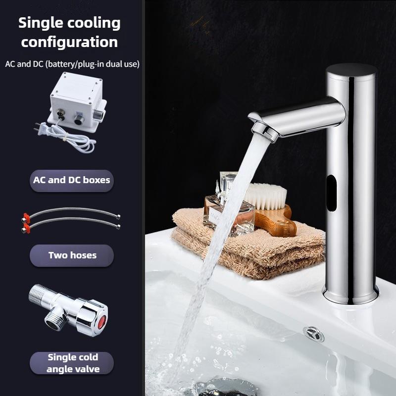 304 Stainless Steel Infrared Intelligent Sensing Faucet Household Bathroom Basin Automatic Hand Washing Device