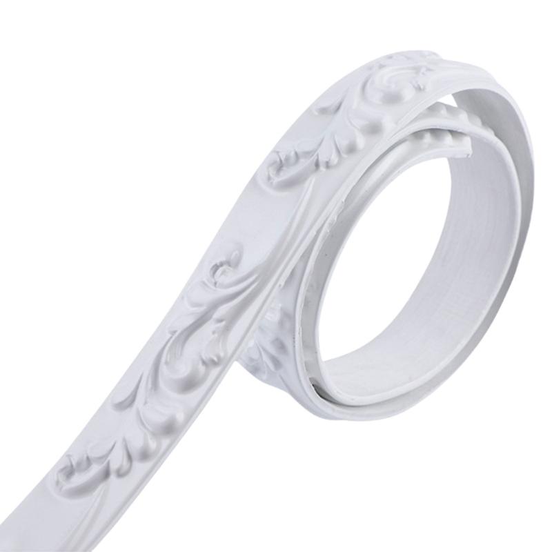 16.4feet Flexible Molding Trim, Self Adhesive Peels and Stick Molding Ceiling Molding for Quick Wall and Cabinet белый