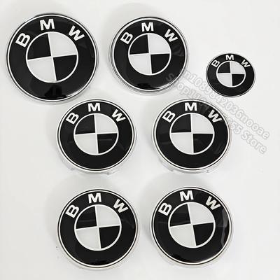 Black White Emblem for E90 E60 E39 G20 F10 F20 F30 E46 E92 E87 M1 M2 M3 M4 M5 M6 M8 E63 F02 F03 G16 Wheel Centre Caps