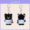 Plush Pajamas Cat Keychain Stuffed Doll Toy Backpack Pendant Gift Decoration