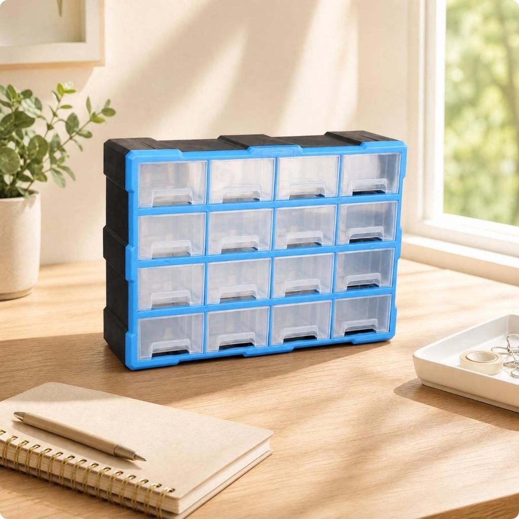 Clear Small Parts Organizer Cabinet Compact Synthetic Drawer