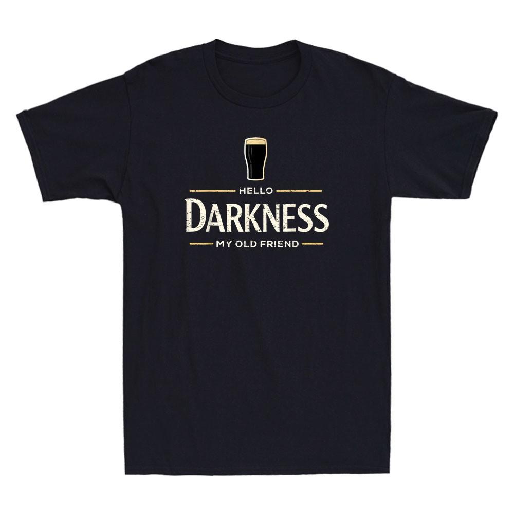 Hello Darkness My Old Friend Irish Beer St. Patrick s Day Vintage Men s T-Shirt XXXL