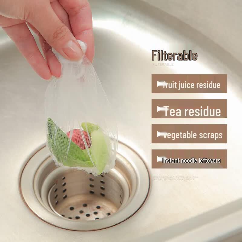 Kitchen Sink Drain Filter Mesh Bags - 100 Count