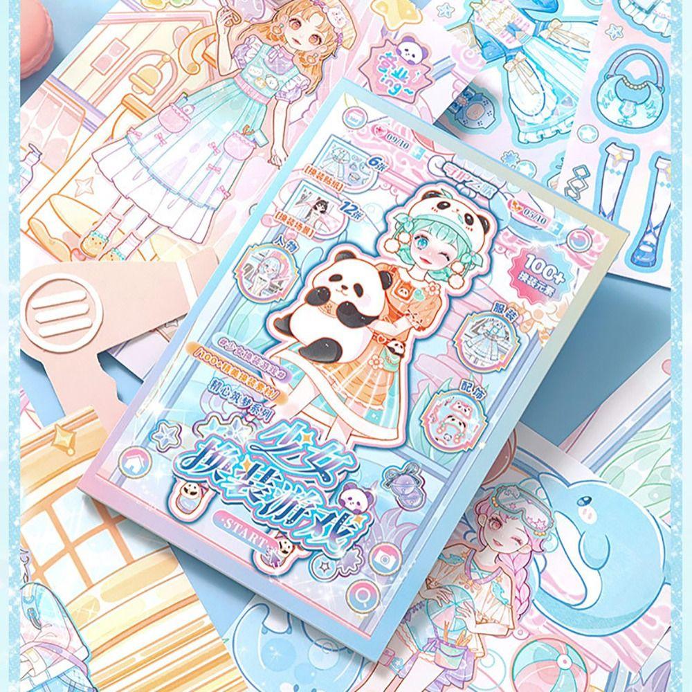 DIY Dress Up Sticker Cartoon Scrapbook Sticker Artistic Decorative Stickers