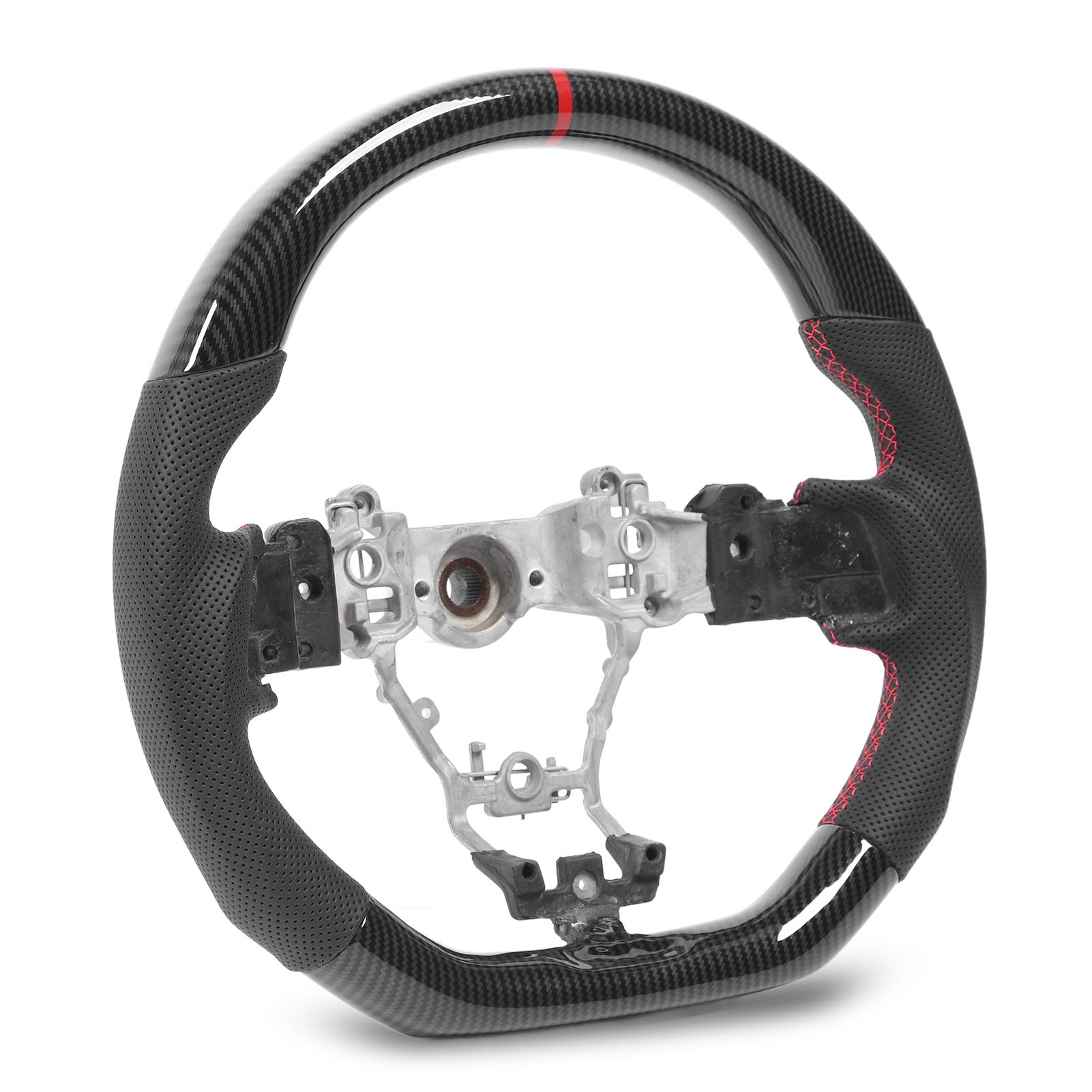 

Замена рулевого колеса Hydro Dip Carbon Fiber Look из перфорированной кожи для Subaru WRX STI 2015