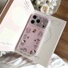 New Hello Kitty My Melody Pink Clear Phone Case With Beaded Chain For iPhone 14 15 16 17 Pro Max INS Cute Shockproof Cover Girls