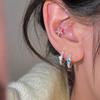 925 Sterling Silver Jewelry Zircon Crystal Star Hoop Earrings for Women Wedding Party Jewelry For Girls Friend Gift