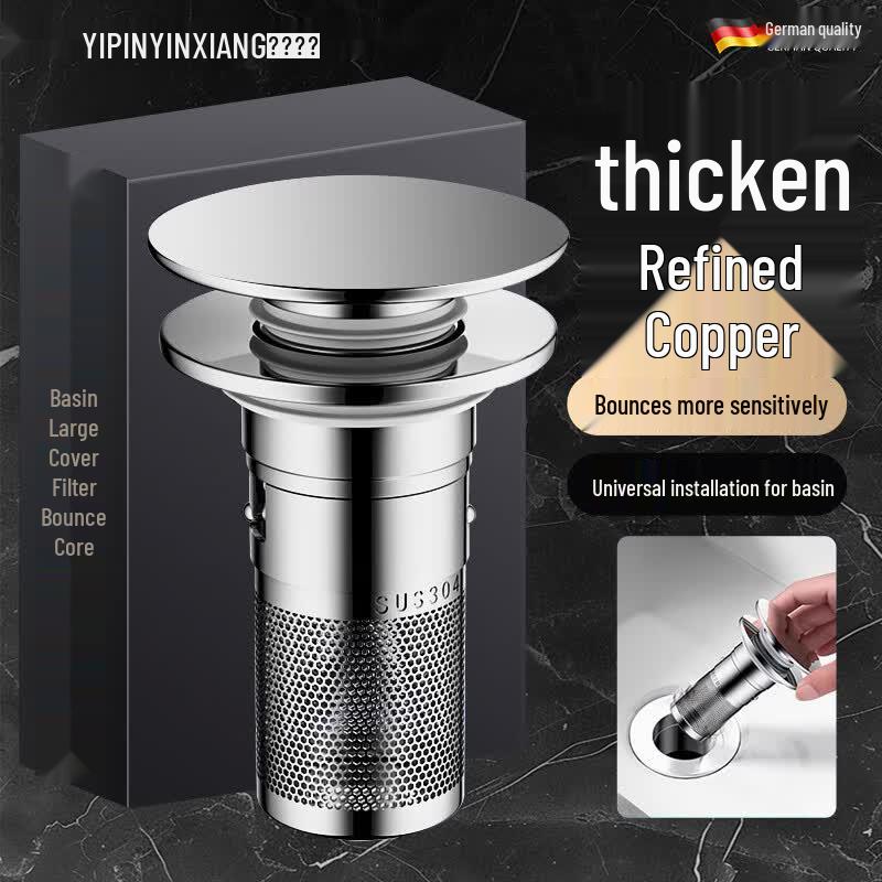 Universal Pop-up Basin Drain Stopper and Filter