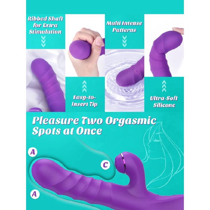 Thrusting Vagina Vibrator for Women G-Spot Vibrator Patting Clitoris Stimulator Female Masturbator Adult Goods Sex Toy for Women