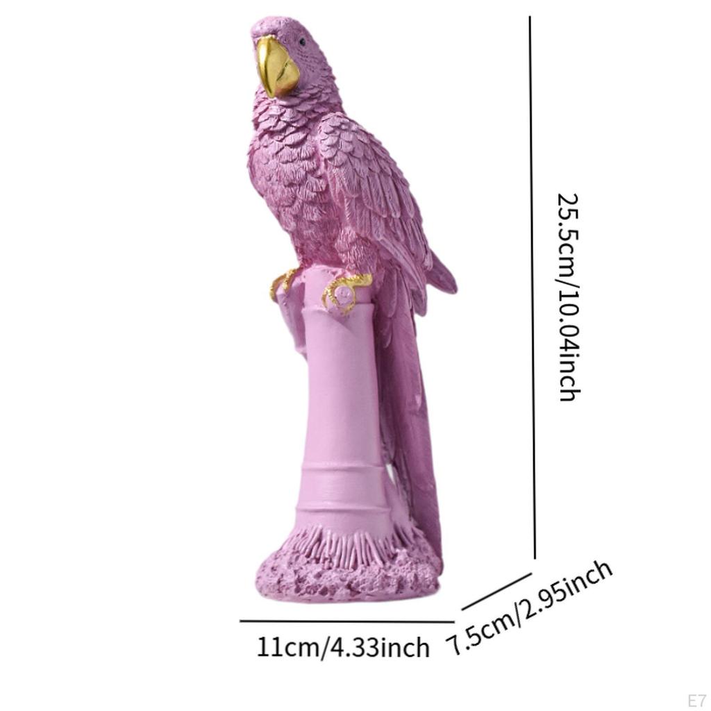Parrot Statue Resin Animal Sculpture for Table Centerpiece Fireplace Cabinet Style A