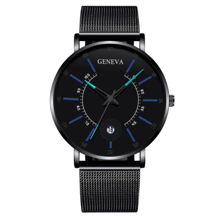 Fashion Men S Business Watch Mesh Strap Quartz Watch Classic Creative Calendar Watch