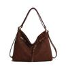 Suede Shoulder Bag for Women Fashion Hobo Handbag with Adjustable Strap