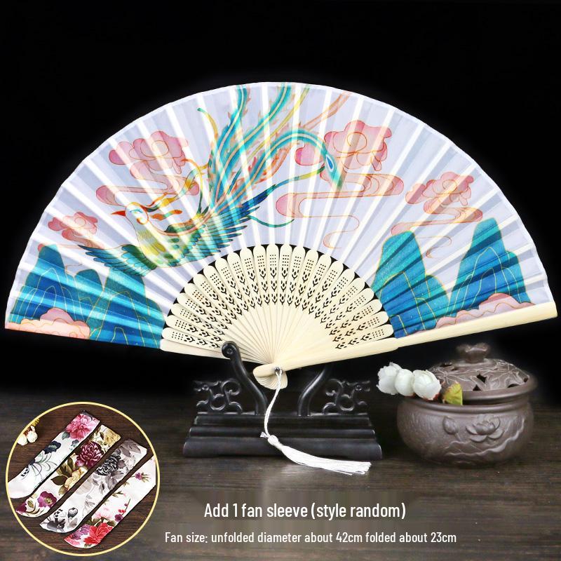 Ancient Chinese Hanfu Folding Fan - Classical Dance & Summer Accessory for Women