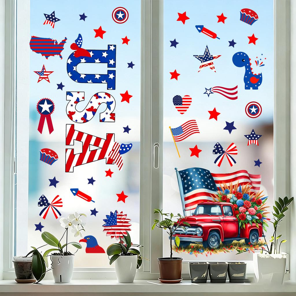 Letter Electrostatic Glass Sticker - Bedroom and Living Room Decoration Sticker