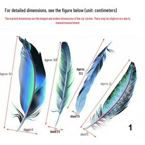 3D Reflective Feather Car Door & Body Stickers: Scratch Cover & Creative Decoration