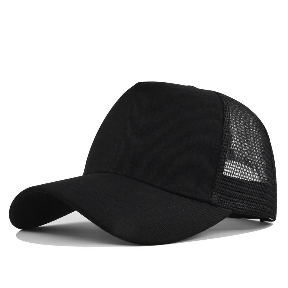 Cl761-1 Black Cotton Baseball Cap Breathable Sun Hat Adjustable Size For Men And Women