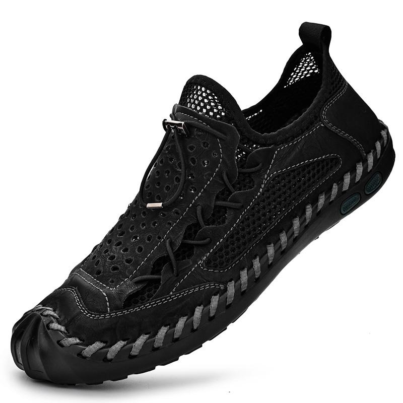 Summer Breathable Outdoor Casual Shoes Men Loafers Antiskid Slip On Walking Shoes Moccasins Man Shoes