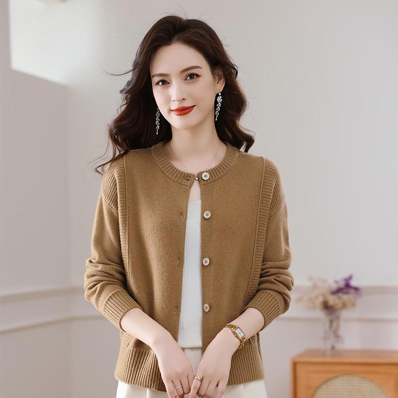 Caiyang Women's 100% Pure Wool Cardigan