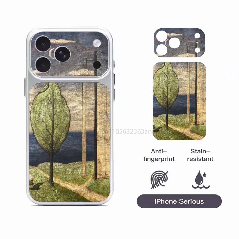 Rene Magritte Art Repeatedly Pasted For iPhone 17 Pro ProMax Back Sticker Cover