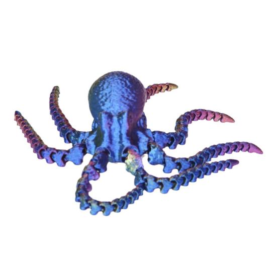 3D Printed Cthulhu Octopus Figurine Movable Joints Octopus Figure Articulated Sea Animal Model Fidget Toy Desktop Decoration Ornament