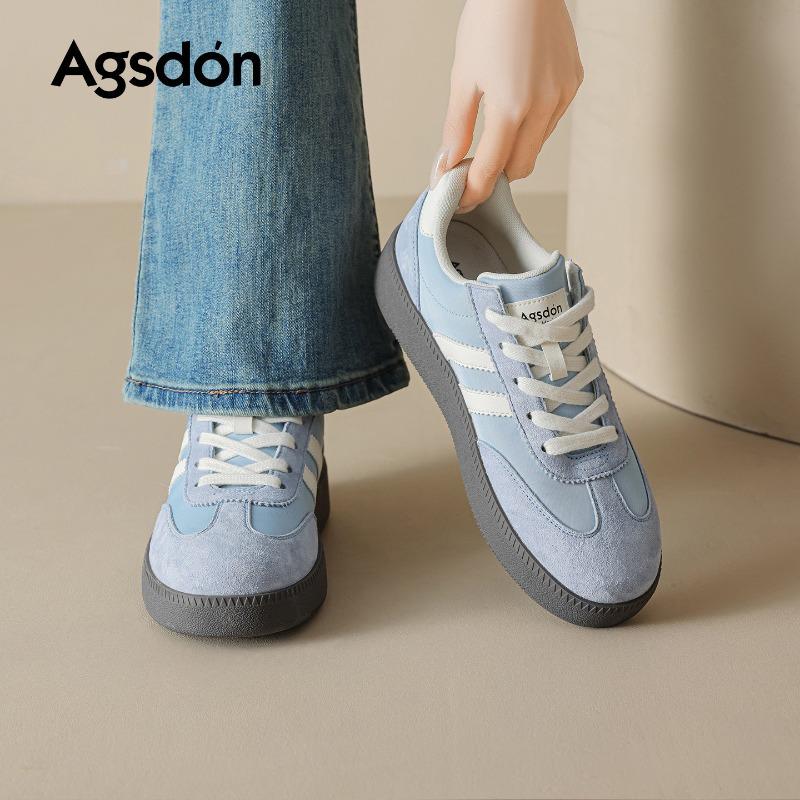 Dexun shoes women's new spring retro blue platform sports board shoes are huge and trendy